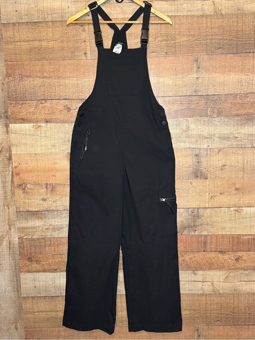 Roxy x Chloe Kim Cargo Overalls Black size Small - Picture 2 of 15